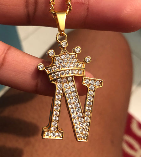 Zircon Alphabet Necklace