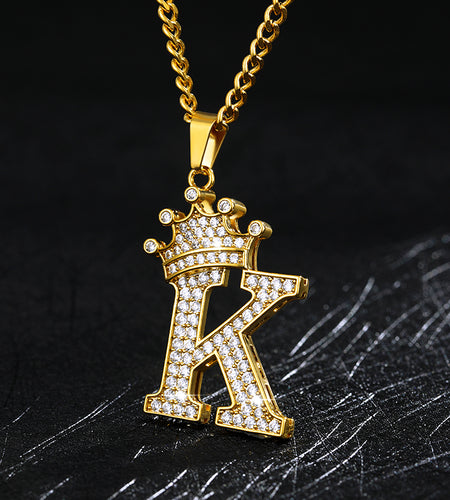 Zircon Alphabet Necklace